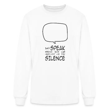 Don't Speak - Men's Long Sleeve T-Shirt - white - Front
