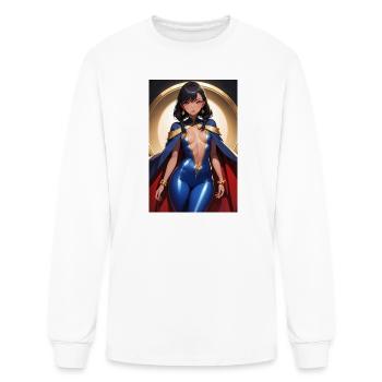 Celestial Blue Cloaked Heroine - Men's Long Sleeve T-Shirt - white - Front