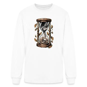 Cosmic Skull Hourglass - Men's Long Sleeve T-Shirt - white - Front
