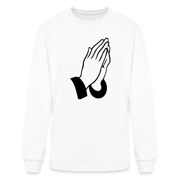 Praying Hands - Men's Long Sleeve T-Shirt - white - Front