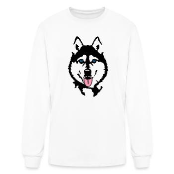 Husky - Men's Long Sleeve T-Shirt - white - Front