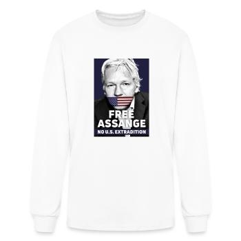 Free Assange - No US extradition - Men's Long Sleeve T-Shirt - white - Front