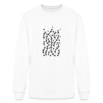Black rose QR code beautiful winter design. - Men's Long Sleeve T-Shirt - white - Front