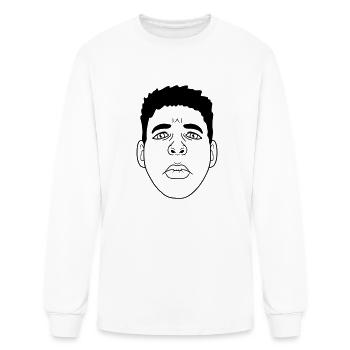 kiss mouth sad face - Men's Long Sleeve T-Shirt - white - Front