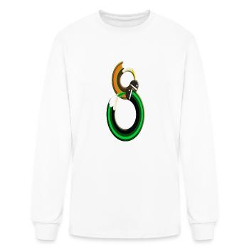 EIGHT COLOR - Men's Long Sleeve T-Shirt - white - Front