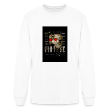 Skull Mask Z - Men's Long Sleeve T-Shirt - white - Front