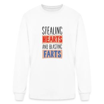 Stealing Hearts And Blasting Farts - Men's Long Sleeve T-Shirt - white - Front