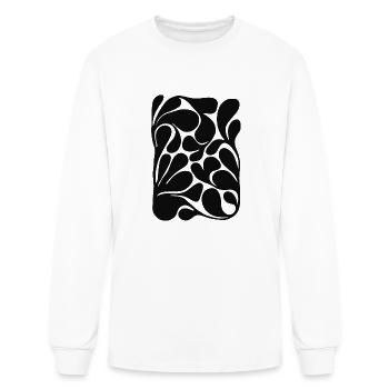 Flat Floral Ornament - Men's Long Sleeve T-Shirt - white - Front