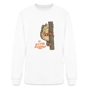 Tree Hugger Tree Frog - Men's Long Sleeve T-Shirt - white - Front