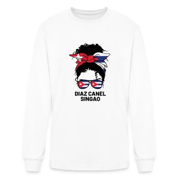 Messy Hair Woman - Men's Long Sleeve T-Shirt - white - Front
