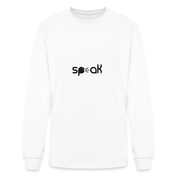 speak - Men's Long Sleeve T-Shirt - white - Front