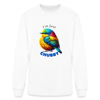 A small motley chubby bird - Men's Long Sleeve T-Shirt - white - Front