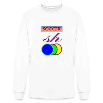 Colorful Soccer Vibes - Artistic Sports Design T-S - Men's Long Sleeve T-Shirt - white - Front