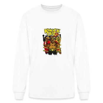 Knock out boxing Monkey - Men's Long Sleeve T-Shirt - white - Front