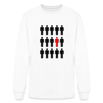 Be different / Think Different times Male - Men's Long Sleeve T-Shirt - white - Front