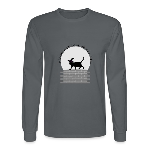 Witch's Cat In A Witch's Hat - Men's Long Sleeve T-Shirt