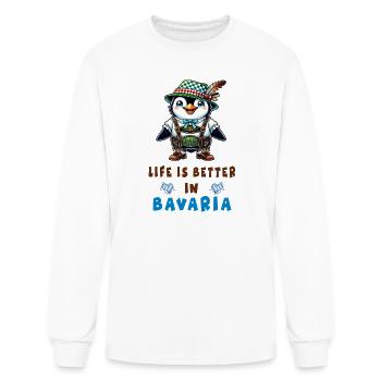 Bavarian Penguin - Men's Long Sleeve T-Shirt - white - Front