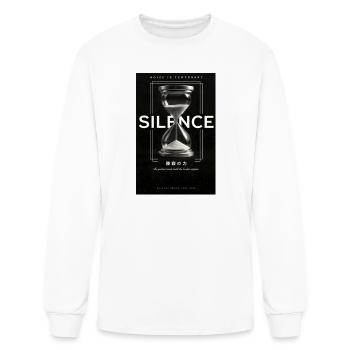 Silence In The Chaos Aesthetic Hourglass Graphic T - Men's Long Sleeve T-Shirt - white - Front