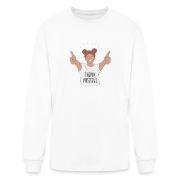 Think positive - Men's Long Sleeve T-Shirt - white - Front