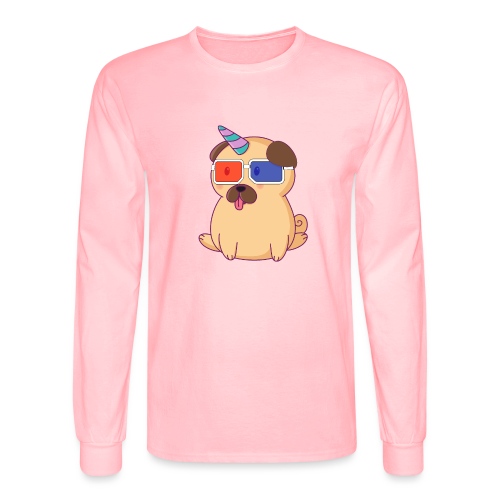 Dog with 3D glasses doing Vision Therapy! - Men's Long Sleeve T-Shirt