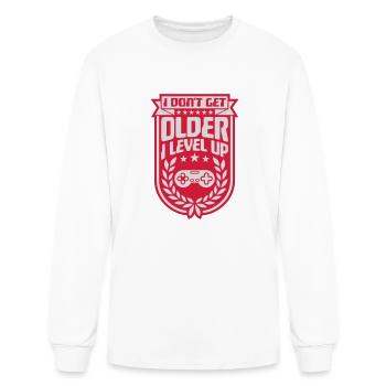 get older level up - Men's Long Sleeve T-Shirt - white - Front