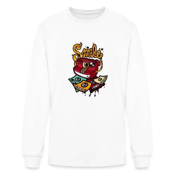 Smile Polaroid - Men's Long Sleeve T-Shirt - white - Front