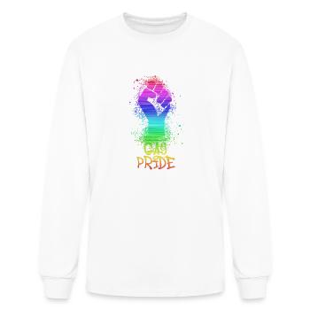 gay pridepride,gay pride,proud,gay,rainbow,LGBT - Men's Long Sleeve T-Shirt - white - Front