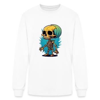 Clipart squelette - T-shirt à manches longues Homme - blanc - Devant