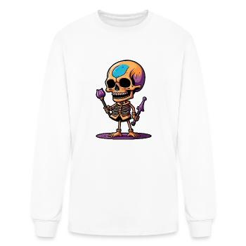 Clipart squelette - T-shirt à manches longues Homme - blanc - Devant