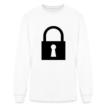 Lock - Men's Long Sleeve T-Shirt - white - Front