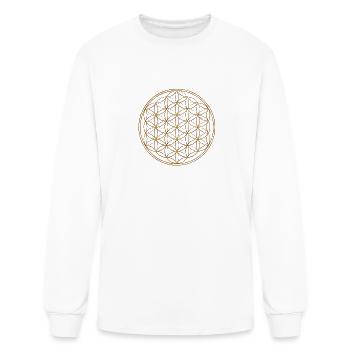 Fleur de vie - T-shirt à manches longues Homme - blanc - Devant