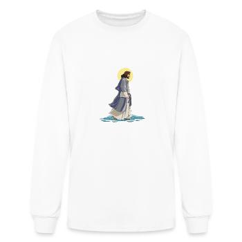 Religion Walk With Me - Men's Long Sleeve T-Shirt - white - Front