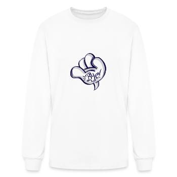 Bye Hand Speech Bubble - Men's Long Sleeve T-Shirt - white - Front