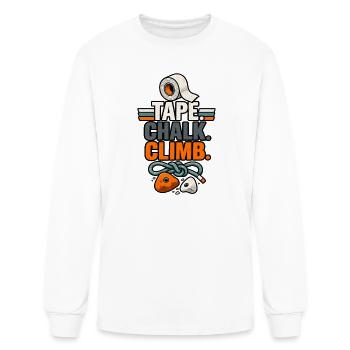 Bouldering chalk - Men's Long Sleeve T-Shirt - white - Front