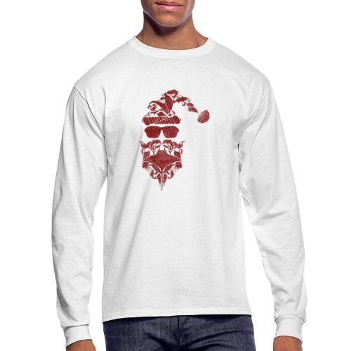 Red Coastal Inspired Santa Claus - Men's Long Sleeve T-Shirt