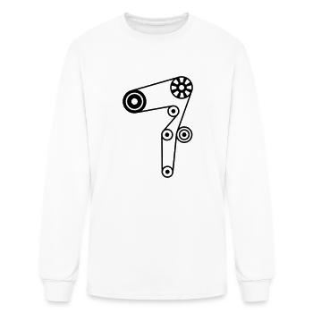 Engine timing belt c1 - Men's Long Sleeve T-Shirt - white - Front
