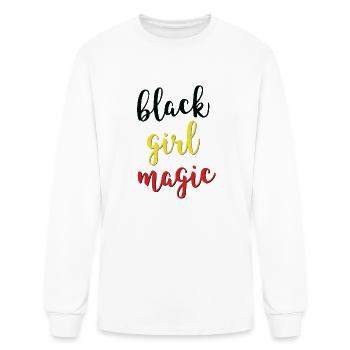 Black Girl Magic - Men's Long Sleeve T-Shirt - white - Front