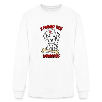 Funny Dalmatian Tells A Lame Joke - Men's Long Sleeve T-Shirt - white - Front
