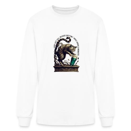 Lucky Last Call Cat Graphic Tee - Men's Long Sleeve T-Shirt