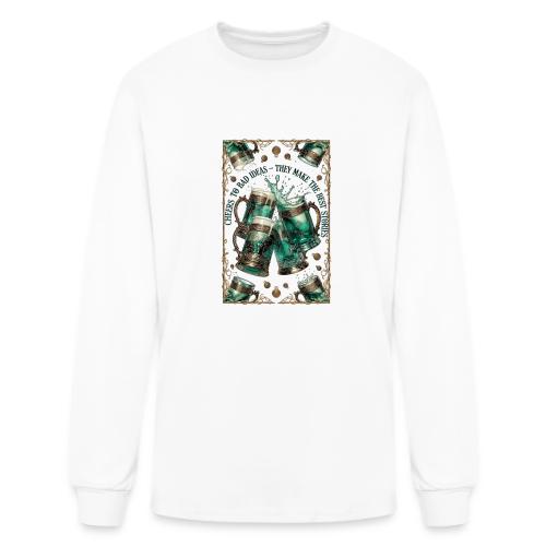 Cheers to Bad Ideas Tankards Graphic Tee - Men's Long Sleeve T-Shirt