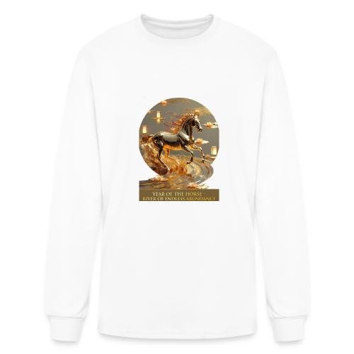 Year of the Horse Abundance T Shirt, Lunar NY Gift - Men's Long Sleeve T-Shirt