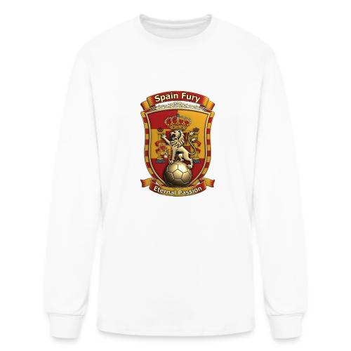 Spain Lion Fury T-Shirt, Spanish Crest Gift - Men's Long Sleeve T-Shirt