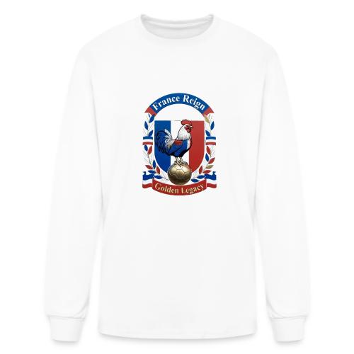 France Rooster Reign T-Shirt, Tricolore Pride Gift - Men's Long Sleeve T-Shirt