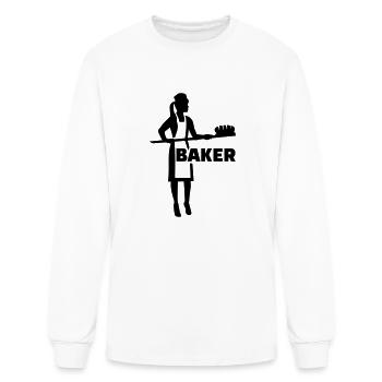 Baker - Men's Long Sleeve T-Shirt - white - Front