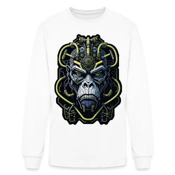 Techno Apes 07 - Men's Long Sleeve T-Shirt - white - Front