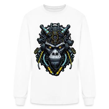 Techno Apes 12 - Men's Long Sleeve T-Shirt - white - Front