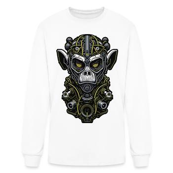 Techno Apes 14 - Men's Long Sleeve T-Shirt - white - Front