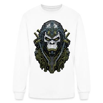 Techno Apes 33 - Men's Long Sleeve T-Shirt - white - Front
