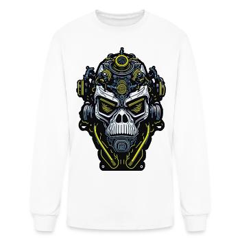 Techno Apes 48 - Men's Long Sleeve T-Shirt - white - Front