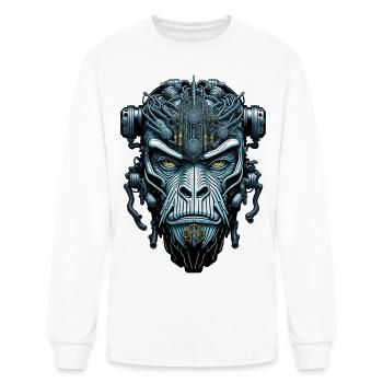 Techno Apes 43 - Men's Long Sleeve T-Shirt - white - Front